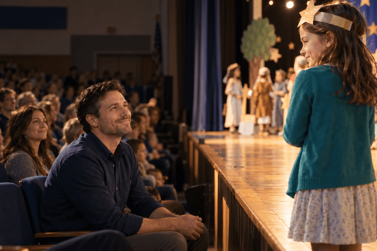 A founder present at his daughter's school play — because his bookkeeping is handled